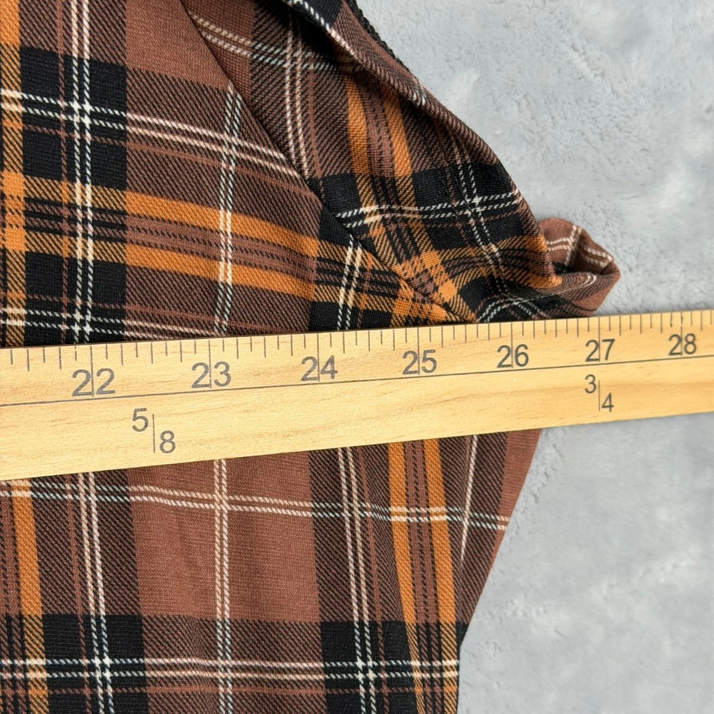 Torrid Midi Light Weight Studio Ponte Dress Womens 4X Next Tartan Plaid Rootbeer - Picture 7 of 11